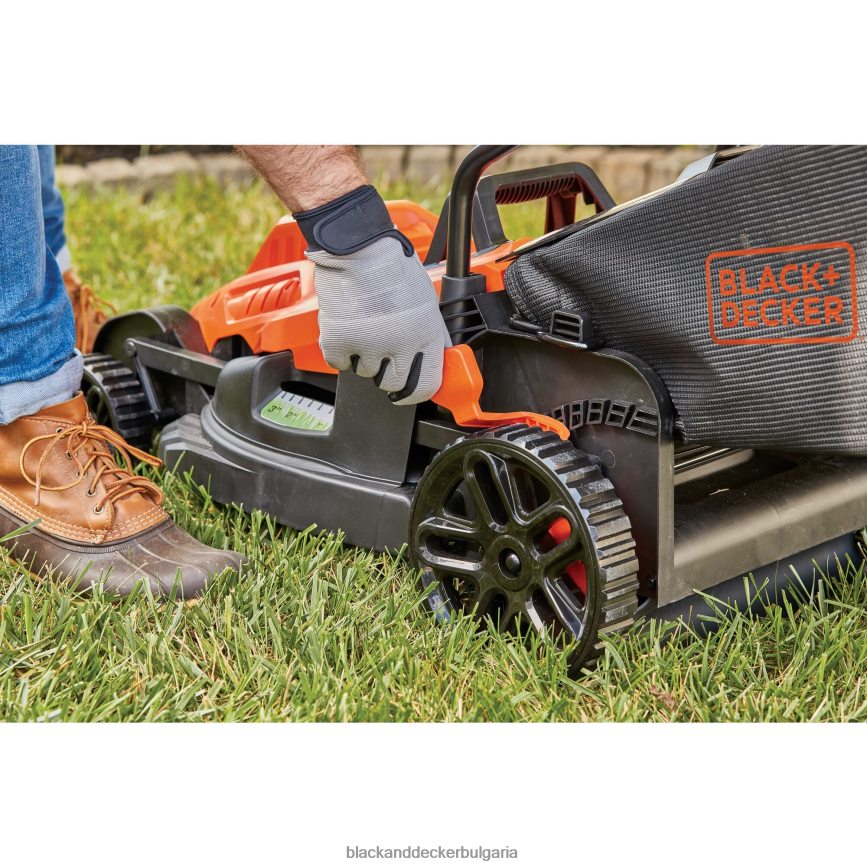 на открито бг BLACK+DECKER електрическа косачка 10 ампера 15 инча с кабел V8R6ZD427