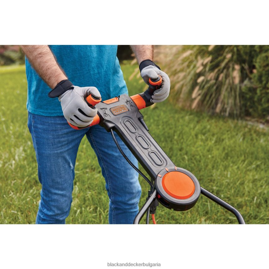 на открито бг BLACK+DECKER електрическа косачка 10 ампера 15 инча с кабел V8R6ZD427