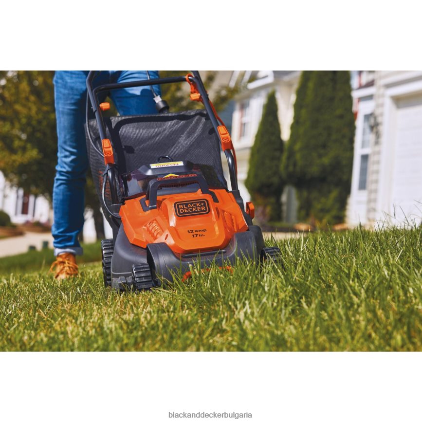 на открито бг BLACK+DECKER електрическа косачка за трева 12-amp 17-инча V8R6ZD420