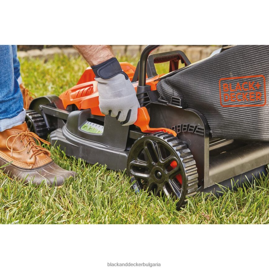 на открито бг BLACK+DECKER електрическа косачка за трева 12-amp 17-инча V8R6ZD420