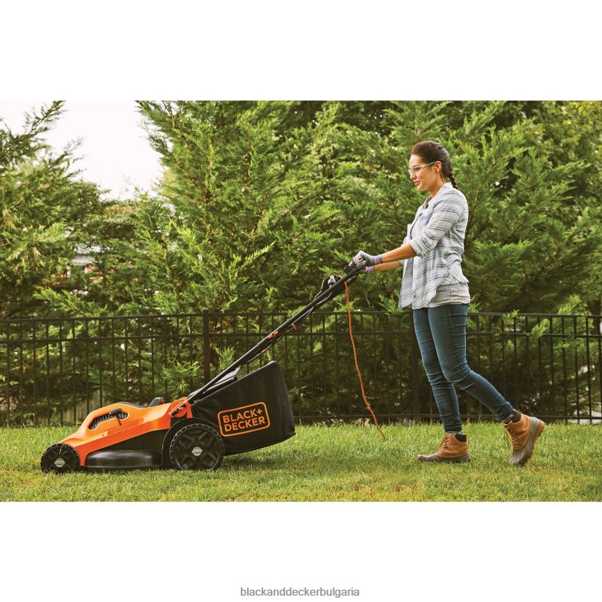 на открито бг BLACK+DECKER електрическа косачка 13 ампера с кабел V8R6ZD417