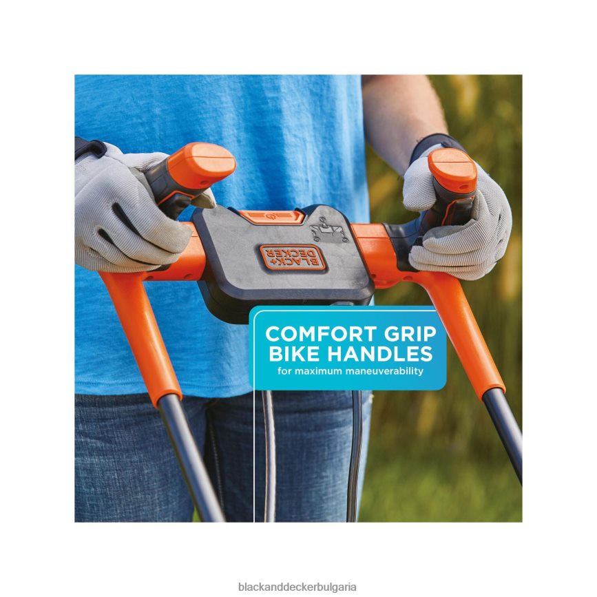 на открито бг BLACK+DECKER електрическа косачка за трева с дръжка за велосипед 15-инчов 10-амперов кабел V8R6ZD418