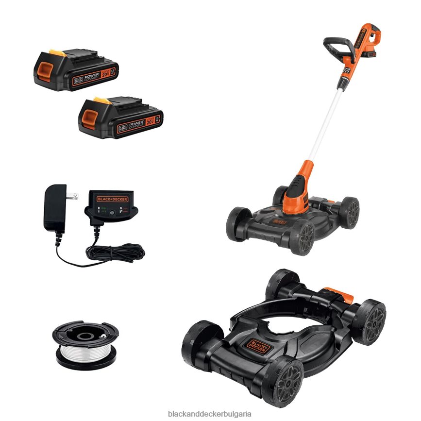 на открито бг BLACK+DECKER 20v max литиева 12-инчова компактна косачка 3 в 1 V8R6ZD414