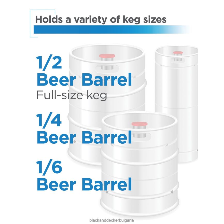на открито бг BLACK+DECKER 21,1 инча 6,1 куб. фута двоен кран за бира от неръждаема стомана V8R6ZD459
