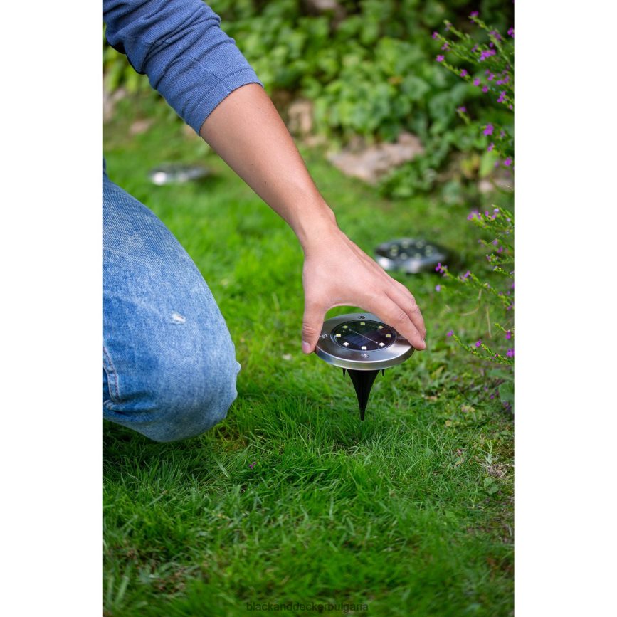 на открито бг BLACK+DECKER външна соларна дискова лампа - 8 бр V8R6ZD458