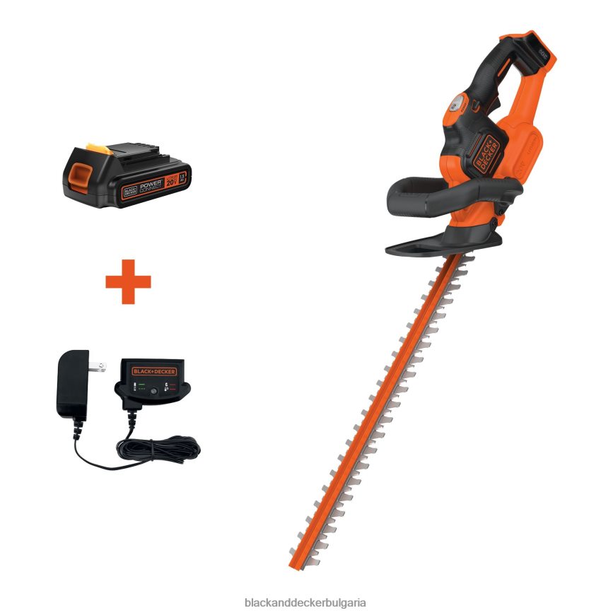 на открито бг BLACK+DECKER 20v максимум литиев 22-инчов тример за жив плет V8R6ZD514