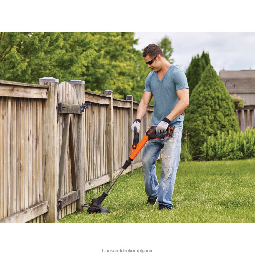 на открито бг BLACK+DECKER 20v макс тример с струна, 2-скоростен 12-инчов безжичен тример V8R6ZD484