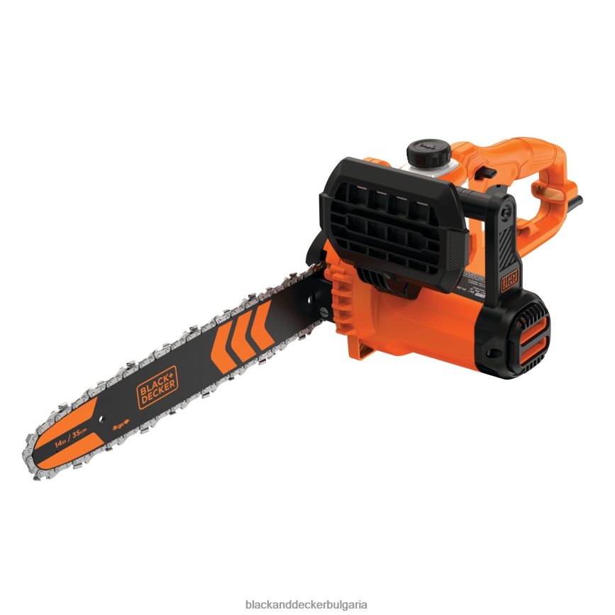 на открито бг BLACK+DECKER 8 ампера 14 инча електрически верижен трион V8R6ZD392
