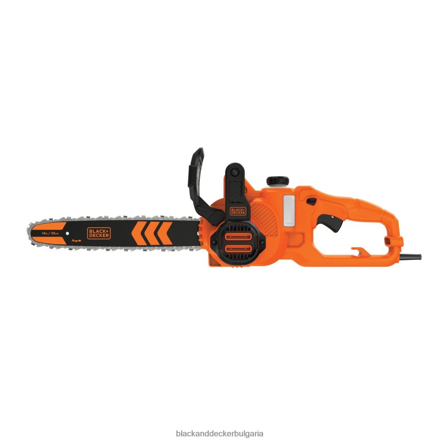 на открито бг BLACK+DECKER 8 ампера 14 инча електрически верижен трион V8R6ZD392