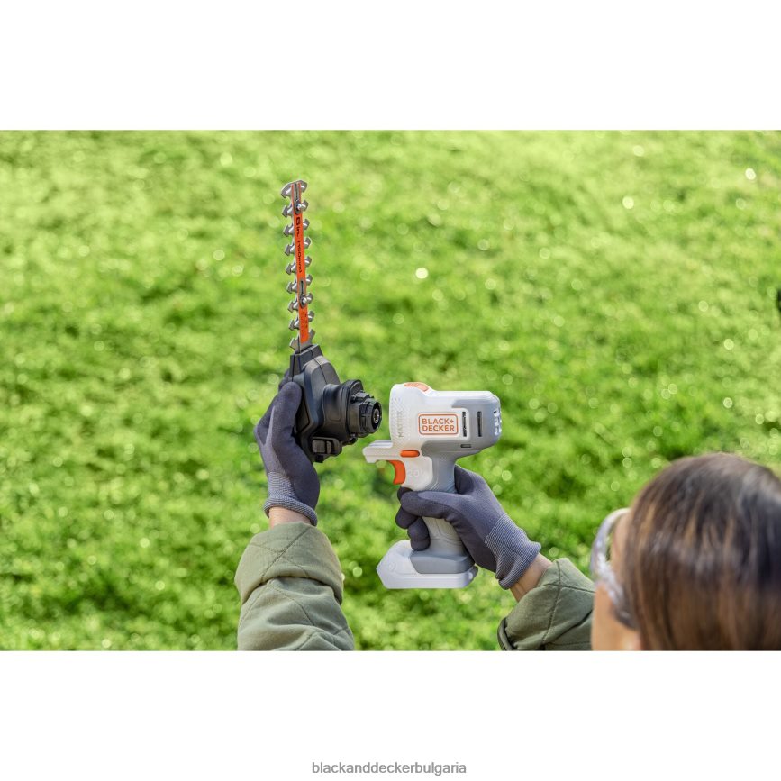 на открито бг BLACK+DECKER матрична приставка за ножици за храсти с кутия за съхранение V8R6ZD403