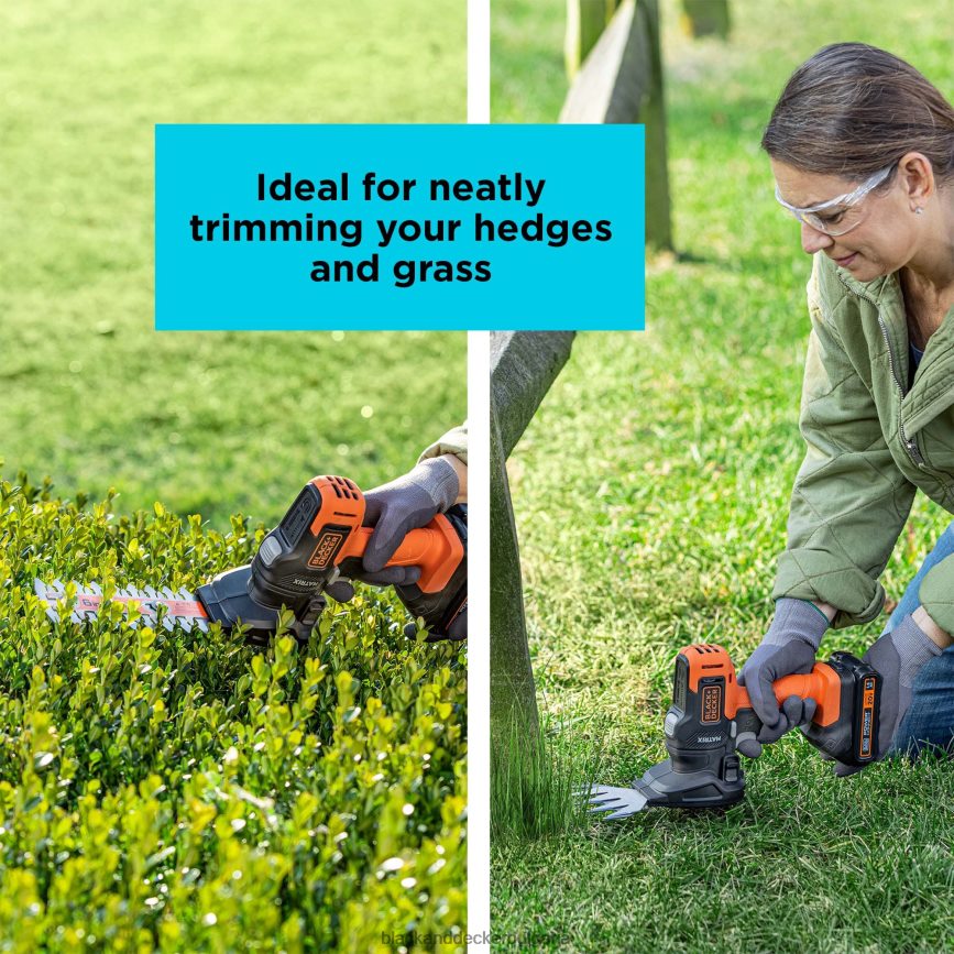 на открито бг BLACK+DECKER матрична приставка за ножици за храсти с кутия за съхранение V8R6ZD403