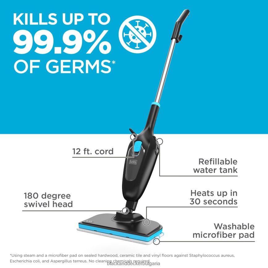 почистване бг BLACK+DECKER класическа парна машина V8R6ZD112