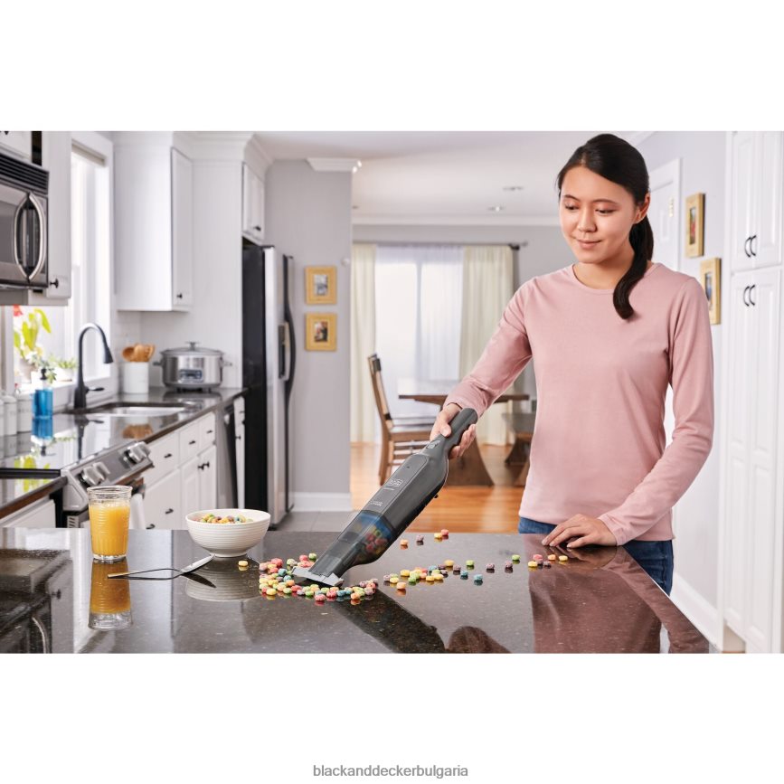 почистване бг BLACK+DECKER 12v макс. прахоуловител, безжична ръчна прахосмукачка Advancedclean със зарядно устройство, филтър и четка за процепи V8R6ZD13