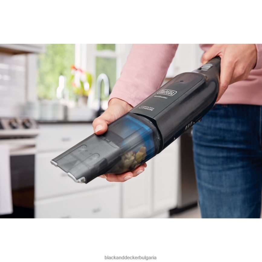 почистване бг BLACK+DECKER 12v макс. прахоуловител, безжична ръчна прахосмукачка Advancedclean със зарядно устройство, филтър и четка за процепи V8R6ZD13