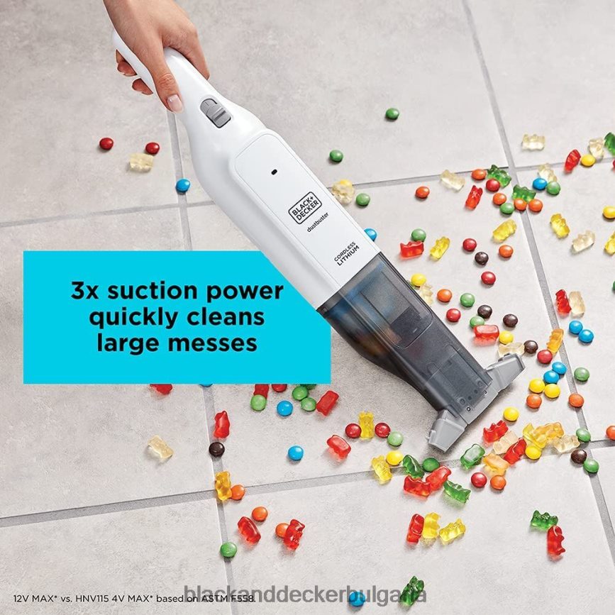 почистване бг BLACK+DECKER 12v макс. ръчна вакуумна безжична прахоуловител advancedclean с основно зарядно устройство V8R6ZD25