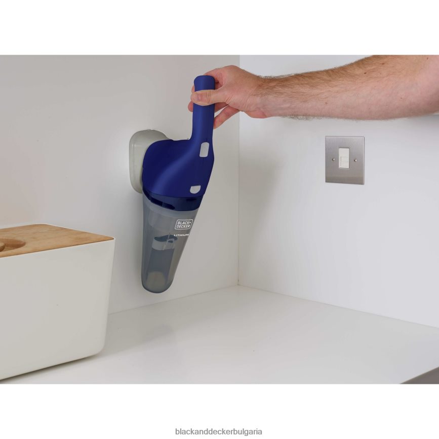 почистване бг BLACK+DECKER прахоуловител безжична ръчна прахосмукачка 2 ah кобалтово синьо V8R6ZD54