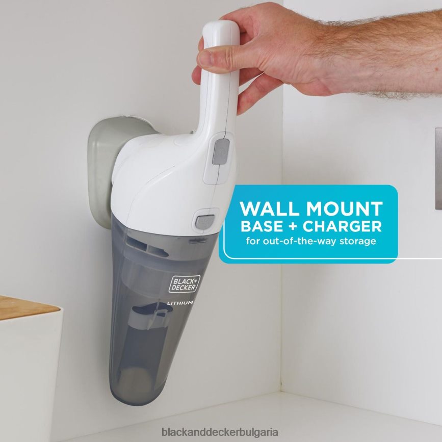 почистване бг BLACK+DECKER ръчна прахосмукачка 2ah мощност бяла V8R6ZD8