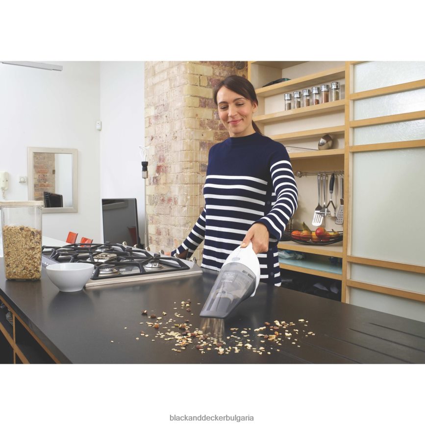 почистване бг BLACK+DECKER ръчна прахосмукачка 2ah мощност бяла V8R6ZD8