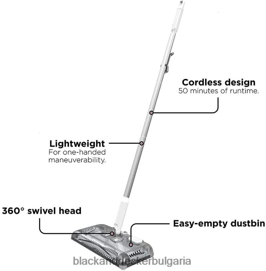 почистване бг BLACK+DECKER чистач на пода 50 минути време на работа V8R6ZD99