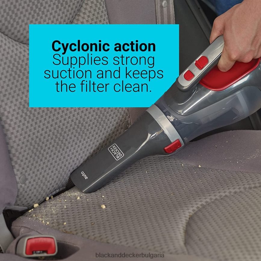 почистване бг BLACK+DECKER dustbuster 12v max dc автомобилна ръчна прахосмукачка червена V8R6ZD46