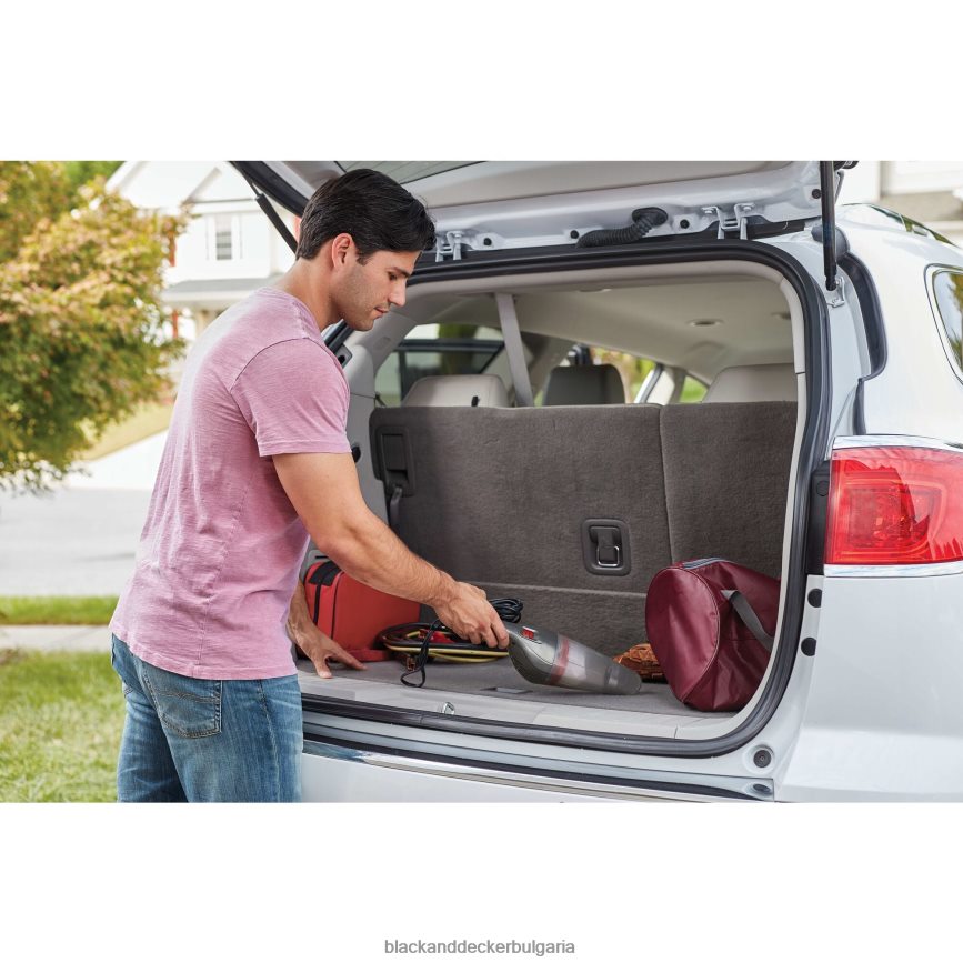 почистване бг BLACK+DECKER dustbuster 12v max dc quickclean ръчна прахосмукачка сива V8R6ZD51