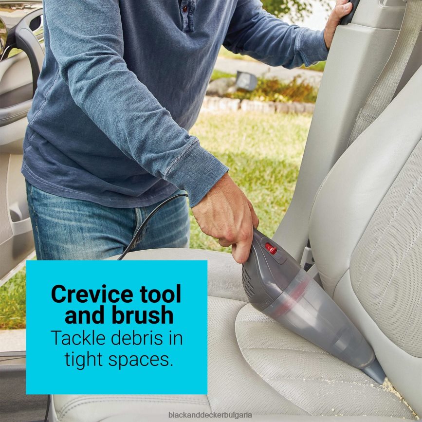 почистване бг BLACK+DECKER dustbuster 12v max dc quickclean ръчна прахосмукачка сива V8R6ZD51