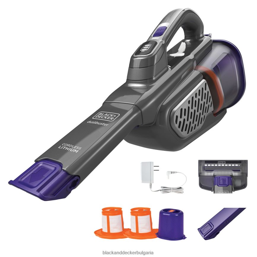 почистване бг BLACK+DECKER dustbuster 20v max ръчна прахосмукачка за домашни любимци разширено почистване V8R6ZD16