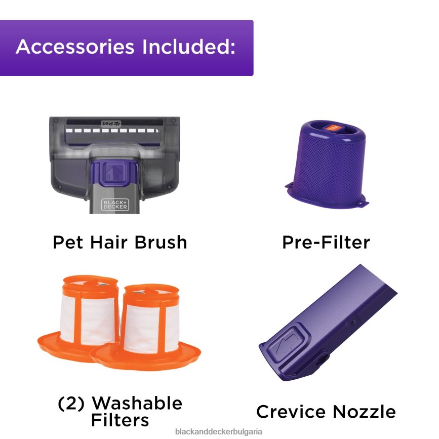почистване бг BLACK+DECKER dustbuster 20v max ръчна прахосмукачка за домашни любимци разширено почистване V8R6ZD16