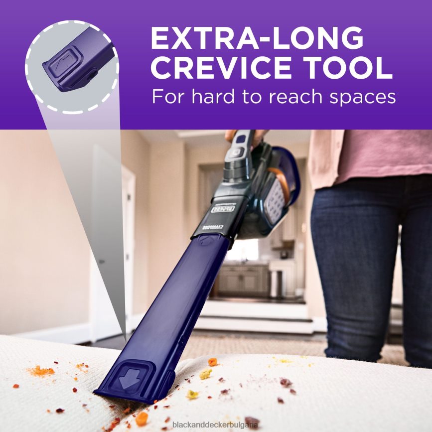 почистване бг BLACK+DECKER dustbuster 20v max ръчна прахосмукачка за домашни любимци разширено почистване V8R6ZD16