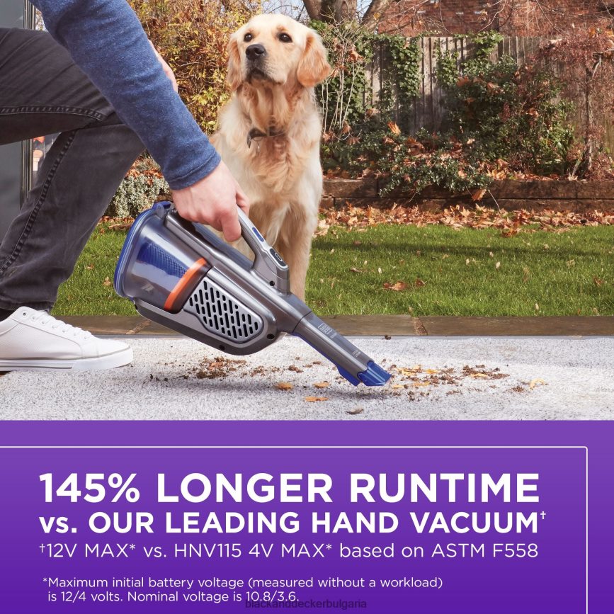 почистване бг BLACK+DECKER dustbuster 20v max ръчна прахосмукачка за домашни любимци разширено почистване V8R6ZD16