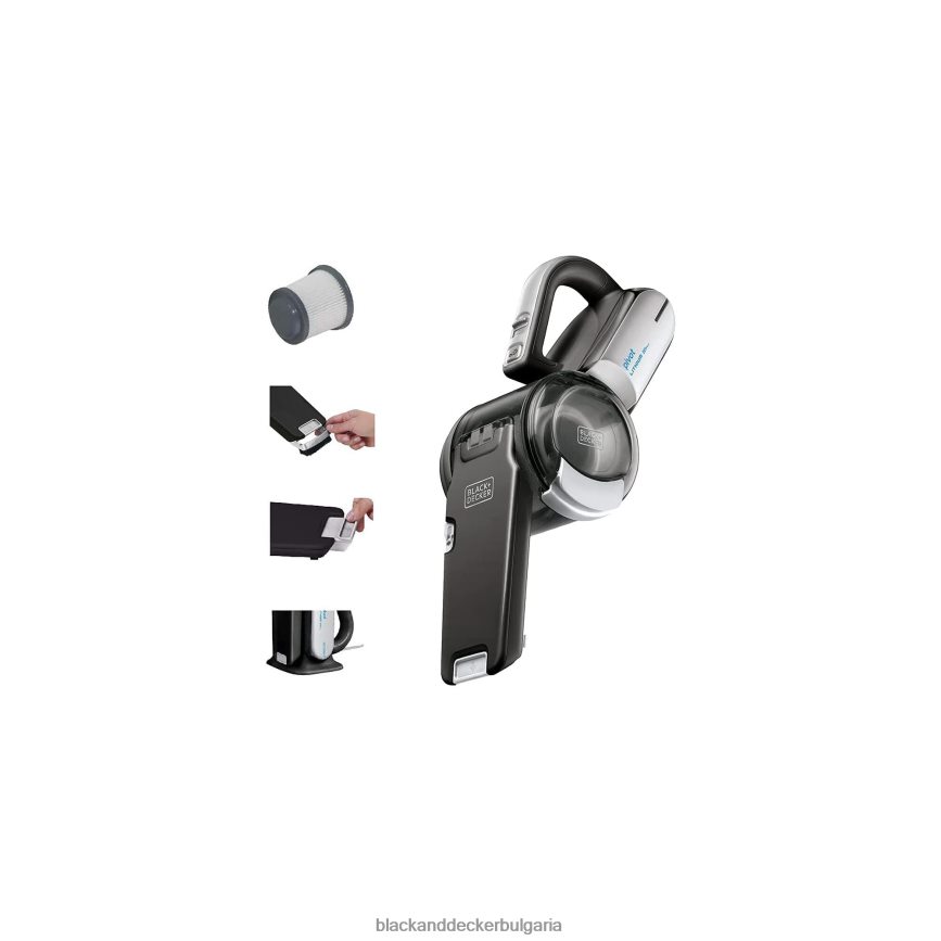 почистване бг BLACK+DECKER dustbuster 20v max ръчна прахосмукачка безжична сива V8R6ZD7
