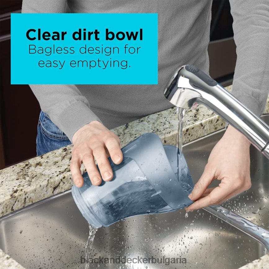 почистване бг BLACK+DECKER dustbuster ръчна вакуумна безжична мастило със синьо V8R6ZD44