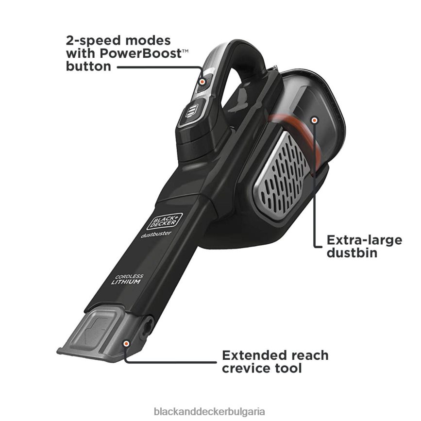 почистване бг BLACK+DECKER dustbuster ръчна вакуумна безжична прахосмукачка advancedclean черно V8R6ZD1