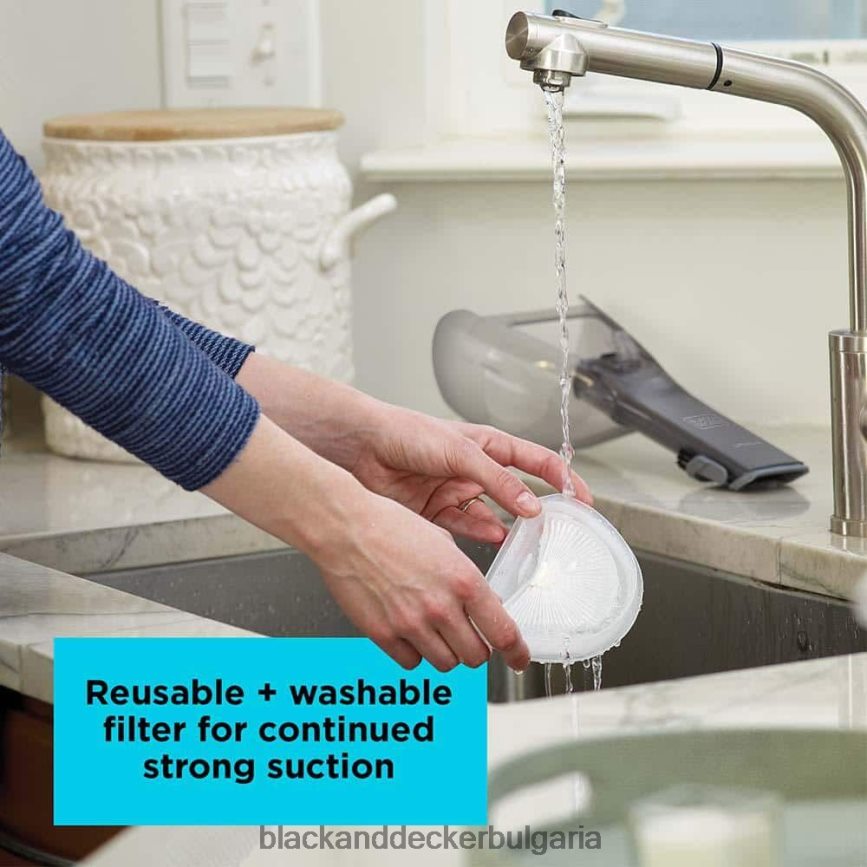 почистване бг BLACK+DECKER безжична ръчна прахосмукачка dustbuster advancedclean V8R6ZD52