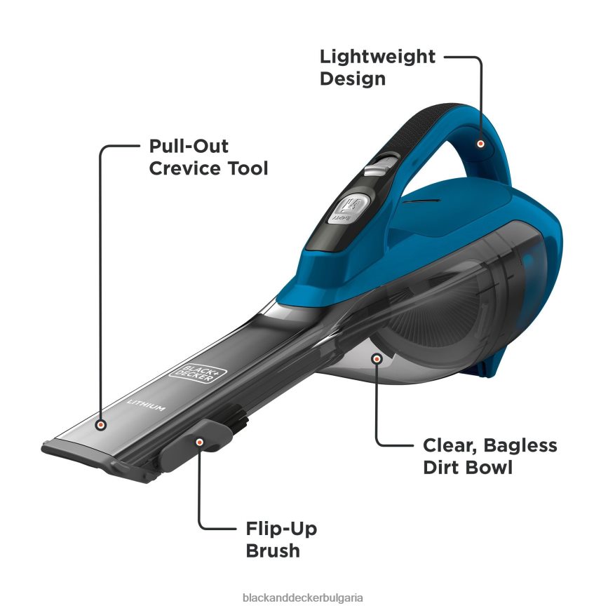 почистване бг BLACK+DECKER безжична ръчна прахосмукачка dustbuster advancedclean V8R6ZD52