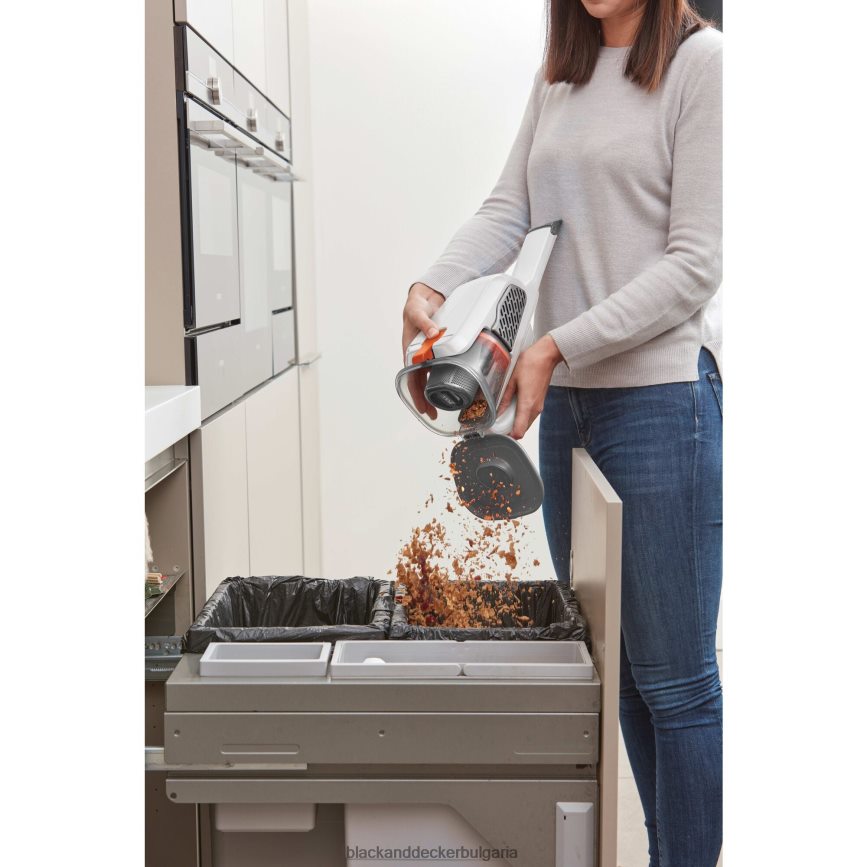 почистване бг BLACK+DECKER dustbuster ръчна вакуумна безжична прахосмукачка advancedclean white V8R6ZD33