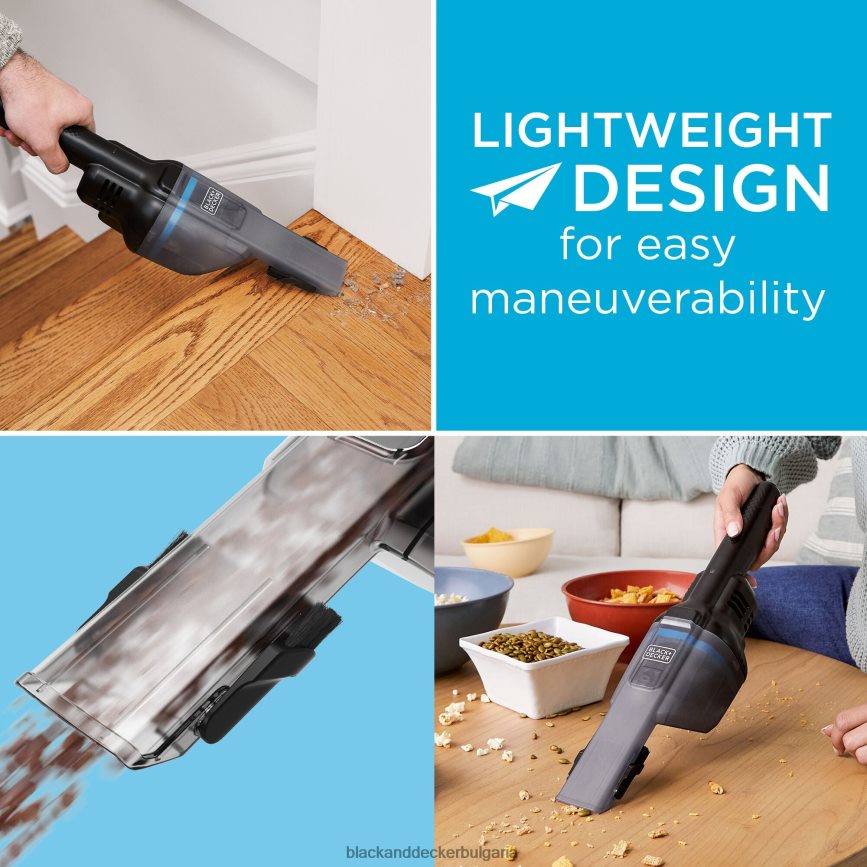 почистване бг BLACK+DECKER безжична ръчна прахосмукачка dustbuster blast V8R6ZD3