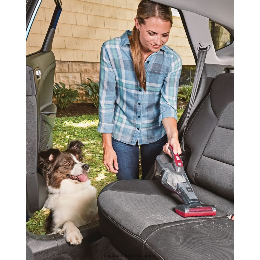 почистване бг BLACK+DECKER dustbuster quickclean безжична ръчна прахосмукачка за кола с моторизирана четка за тапицерия V8R6ZD2