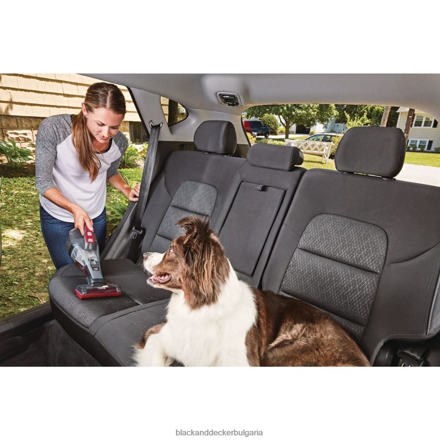 почистване бг BLACK+DECKER dustbuster quickclean безжична ръчна прахосмукачка за кола с моторизирана четка за тапицерия V8R6ZD2