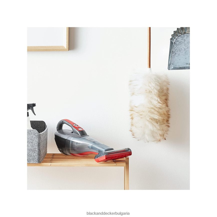 почистване бг BLACK+DECKER dustbuster quickclean безжична ръчна прахосмукачка за кола с моторизирана четка за тапицерия V8R6ZD2