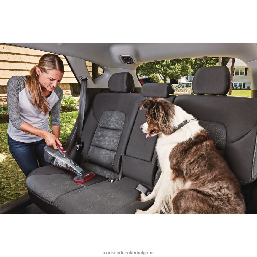 почистване бг BLACK+DECKER dustbuster quickclean безжична ръчна прахосмукачка за кола с моторизирана четка за тапицерия V8R6ZD2