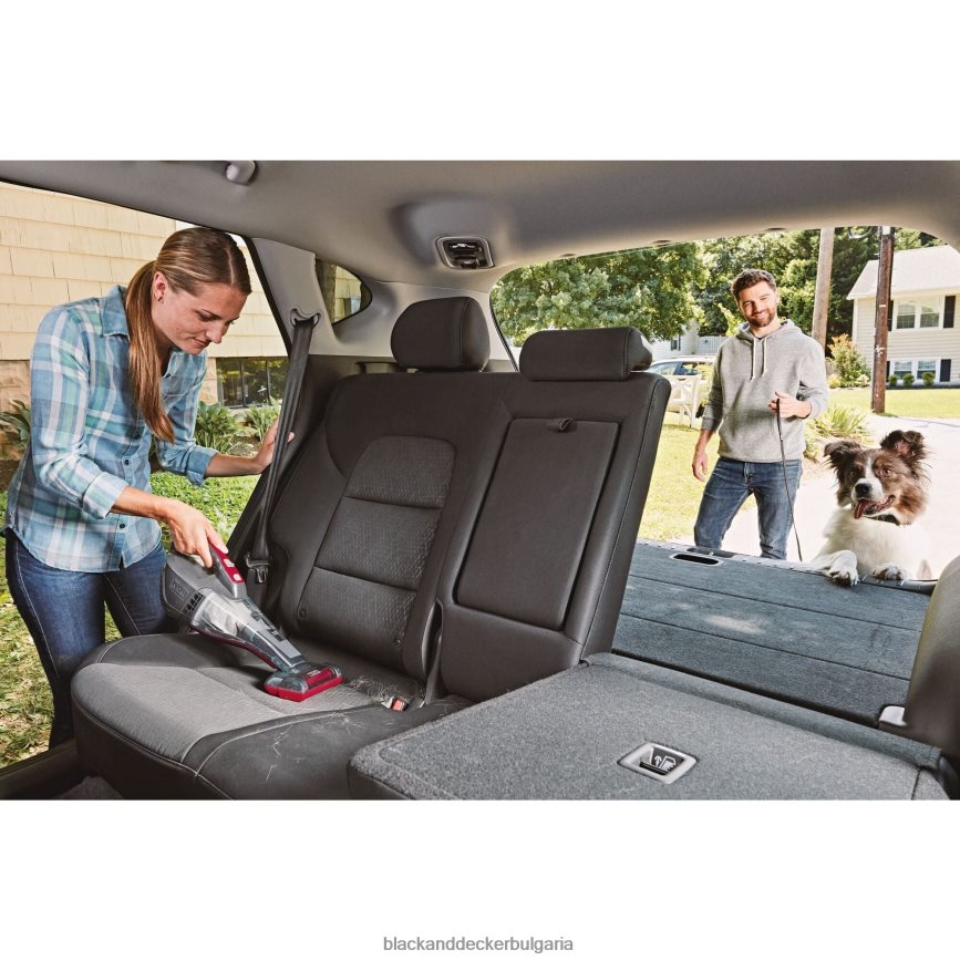 почистване бг BLACK+DECKER dustbuster quickclean безжична ръчна прахосмукачка за кола с моторизирана четка за тапицерия V8R6ZD2