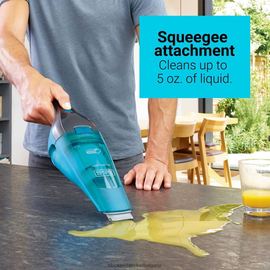 почистване бг BLACK+DECKER dustbuster quickclean безжична ръчна прахосмукачка за мокро/сухо тюркоаз V8R6ZD61
