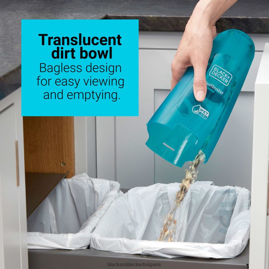 почистване бг BLACK+DECKER dustbuster quickclean безжична ръчна прахосмукачка за мокро/сухо тюркоаз V8R6ZD61