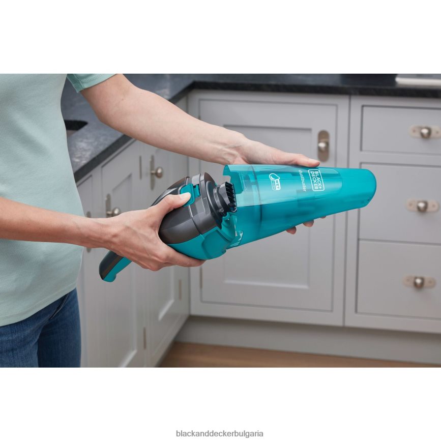 почистване бг BLACK+DECKER dustbuster quickclean безжична ръчна прахосмукачка за мокро/сухо тюркоаз V8R6ZD61