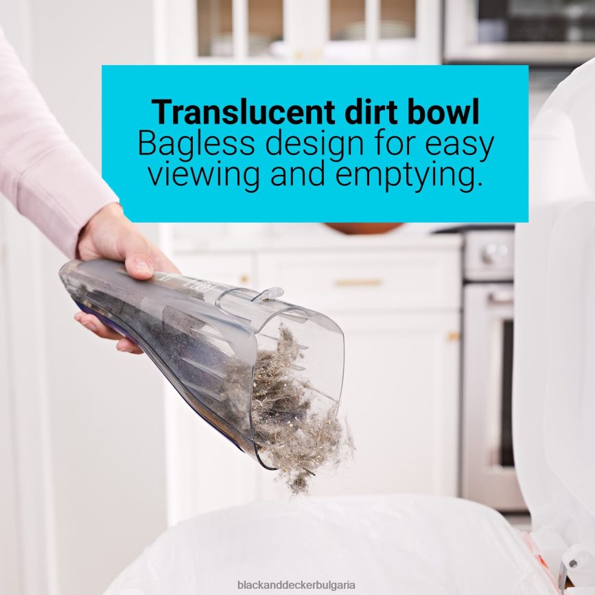 почистване бг BLACK+DECKER безжична ръчна прахосмукачка dustbuster quickclean pet V8R6ZD50