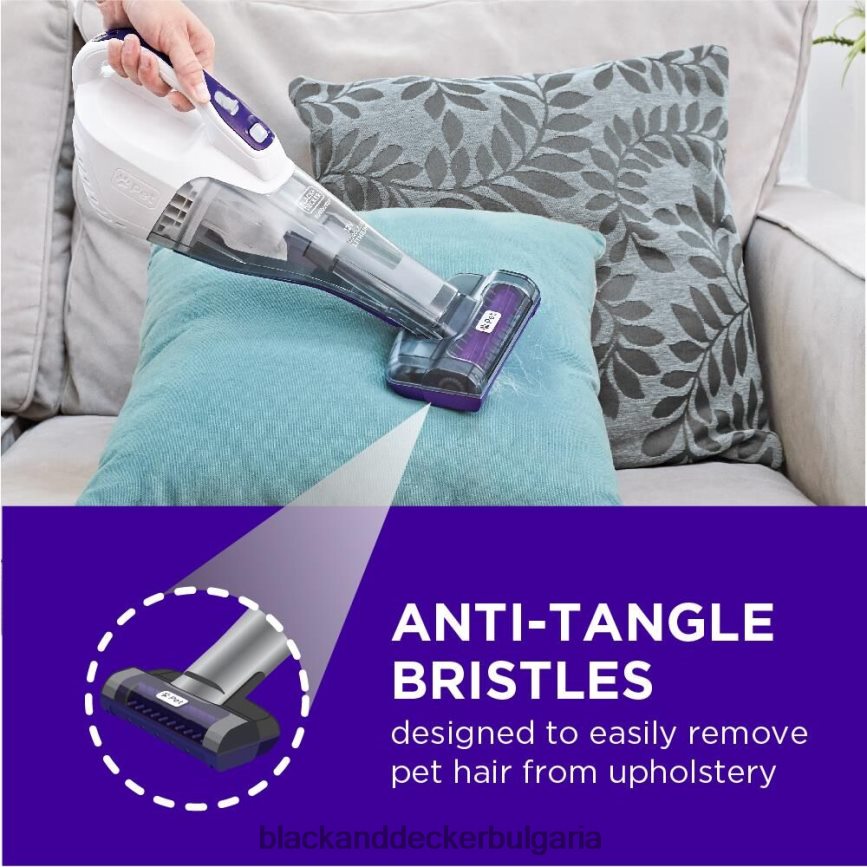 почистване бг BLACK+DECKER безжична ръчна прахосмукачка dustbuster quickclean pet V8R6ZD50