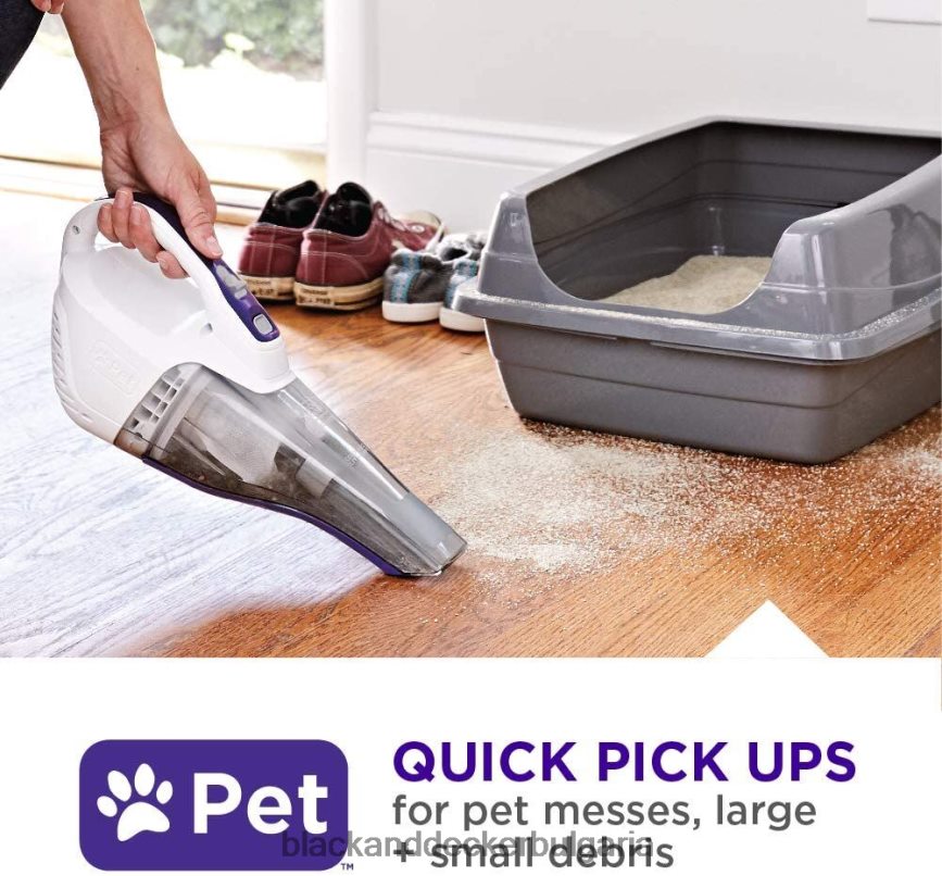 почистване бг BLACK+DECKER безжична ръчна прахосмукачка dustbuster quickclean pet V8R6ZD50