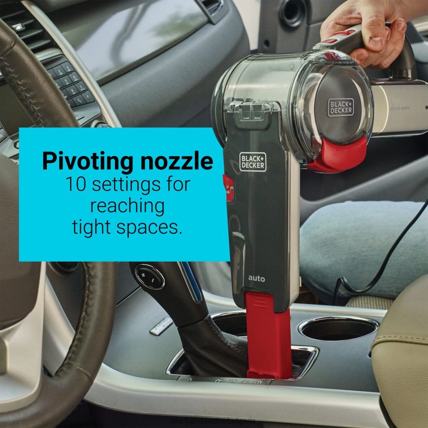 почистване бг BLACK+DECKER pivot vac 12v max dc ръчен вакуум за кола черен V8R6ZD47