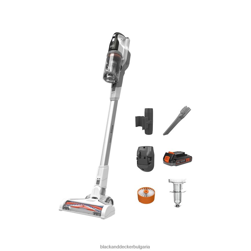 почистване бг BLACK+DECKER powerseries extreme 20v max стик вакуум бял V8R6ZD91